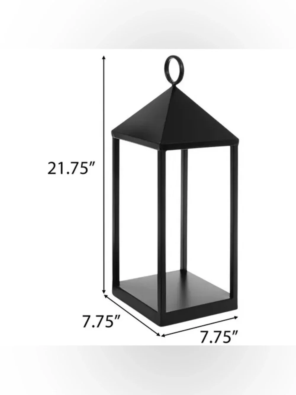 Industrial Open Metal Lantern Set